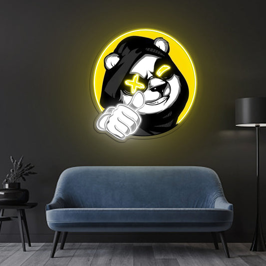 Cool Panda Neon Artwork