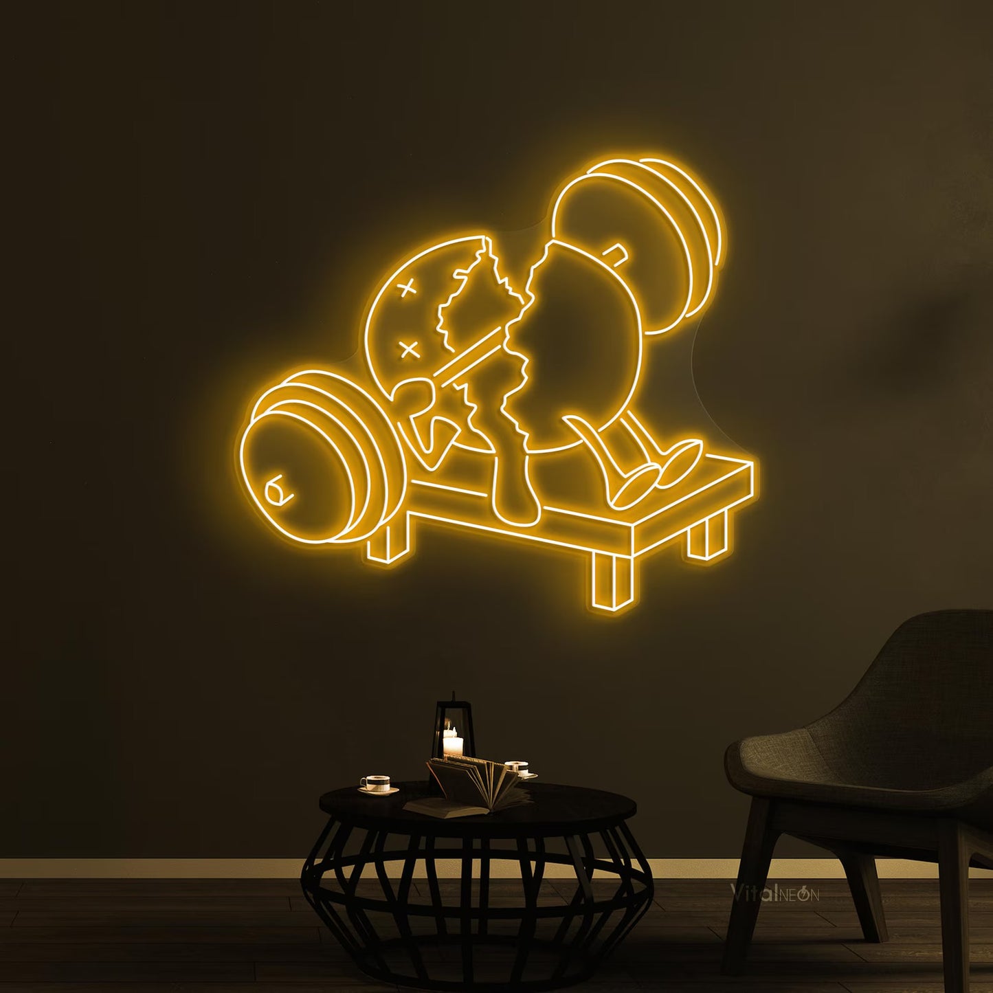 Egg Lifting Weight Neon Sign