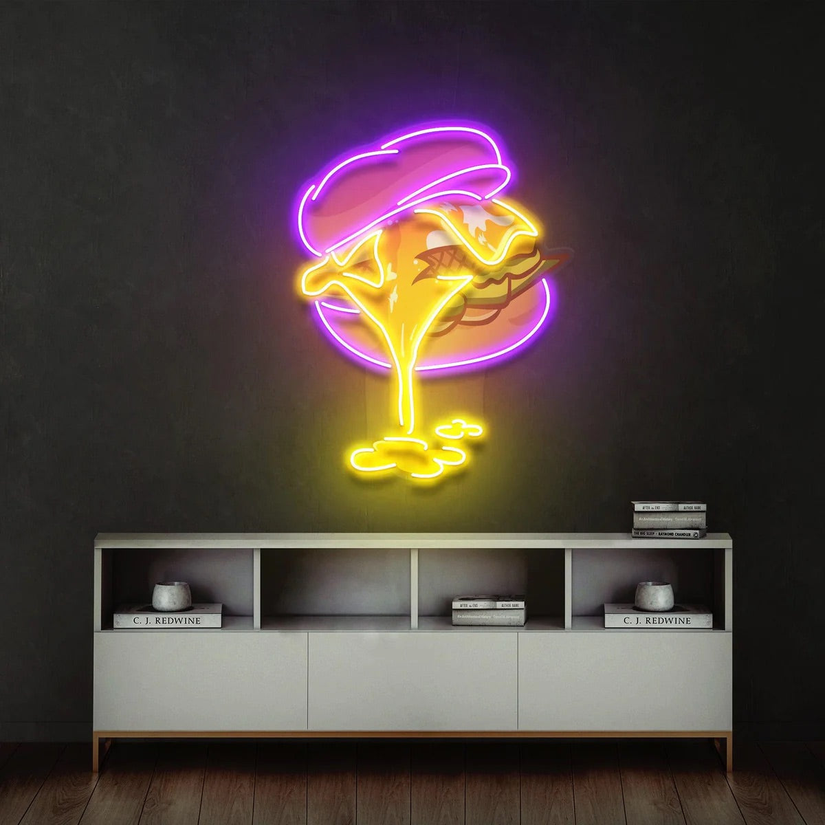 Cheese Hamburger Pop Art