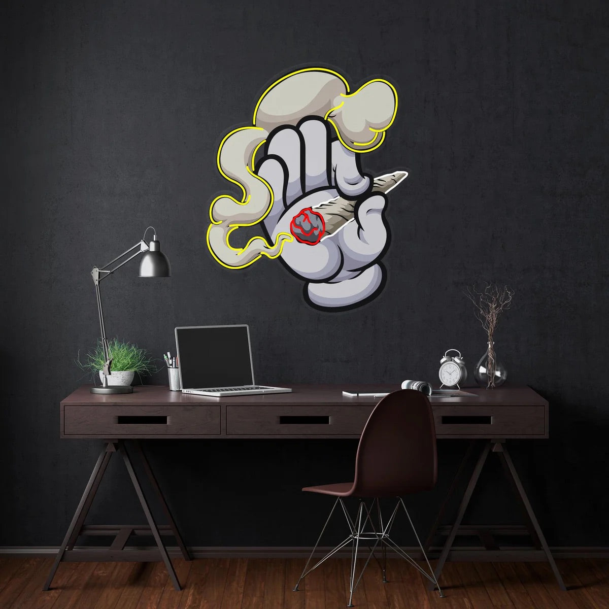 Hand Smoker Acrylic Artwork