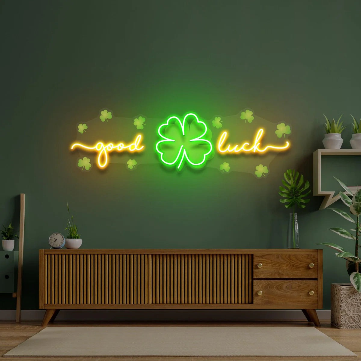 Good Luck Neon Acrylic Artwork