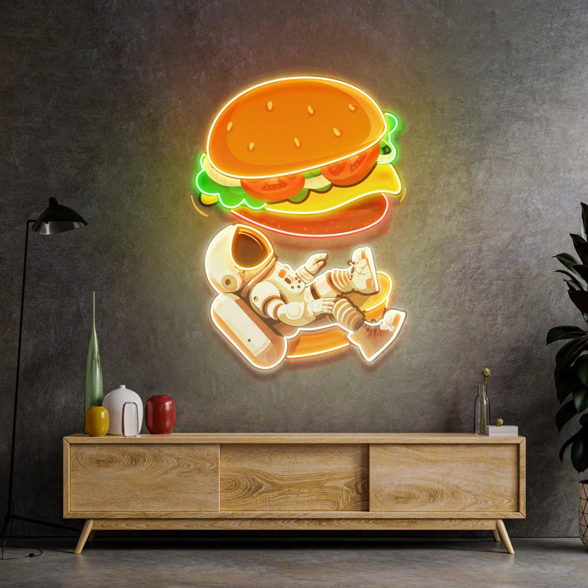 Astronaut Burger Pop art
