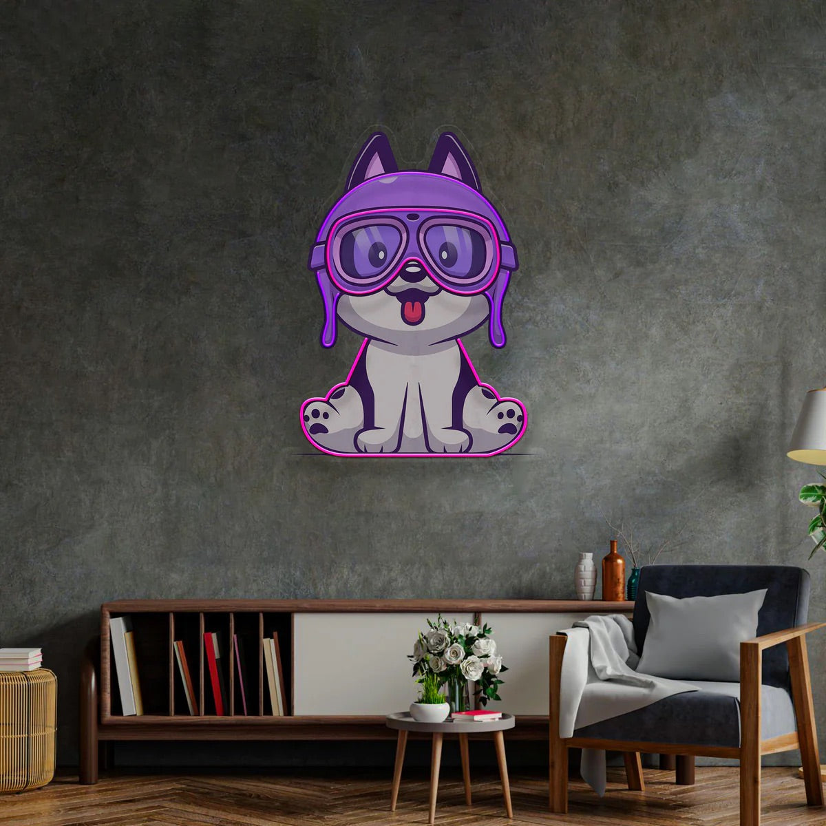 Cute Dog Led Neon Sign Light Pop Art
