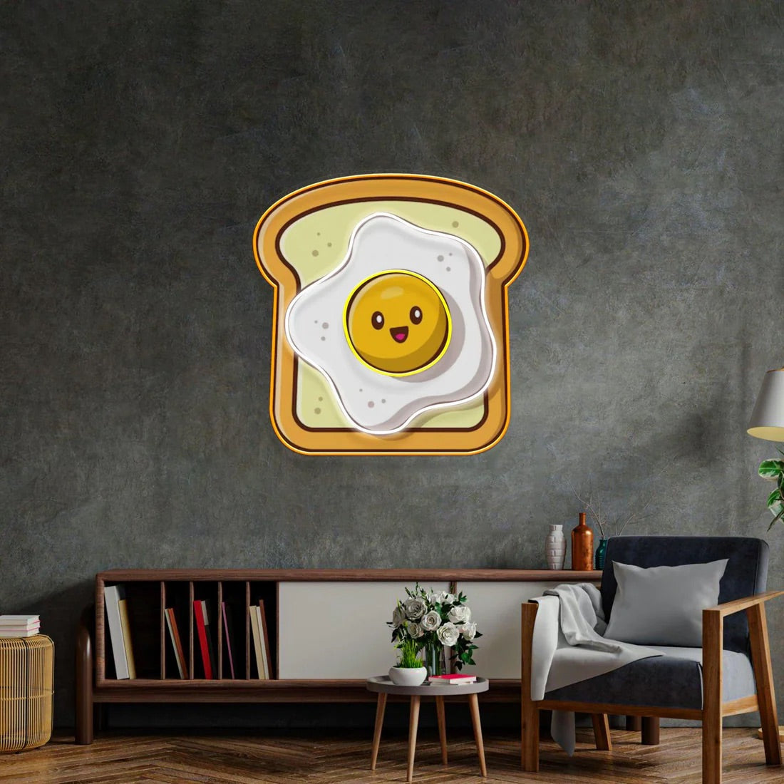 Eggs on Toast Led Neon Acrylic Artwork