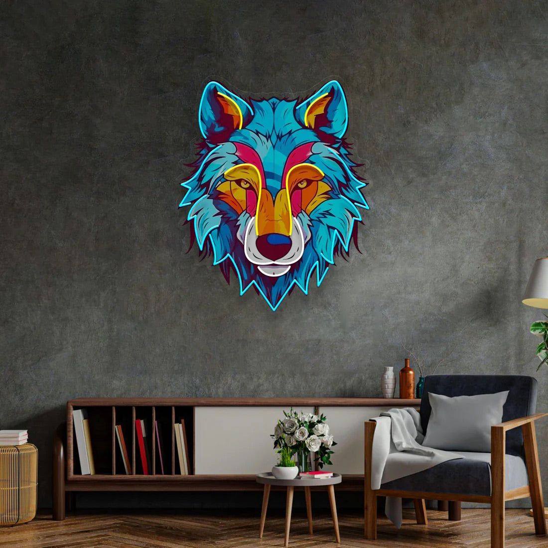 Colourfull Wolf Pop Art