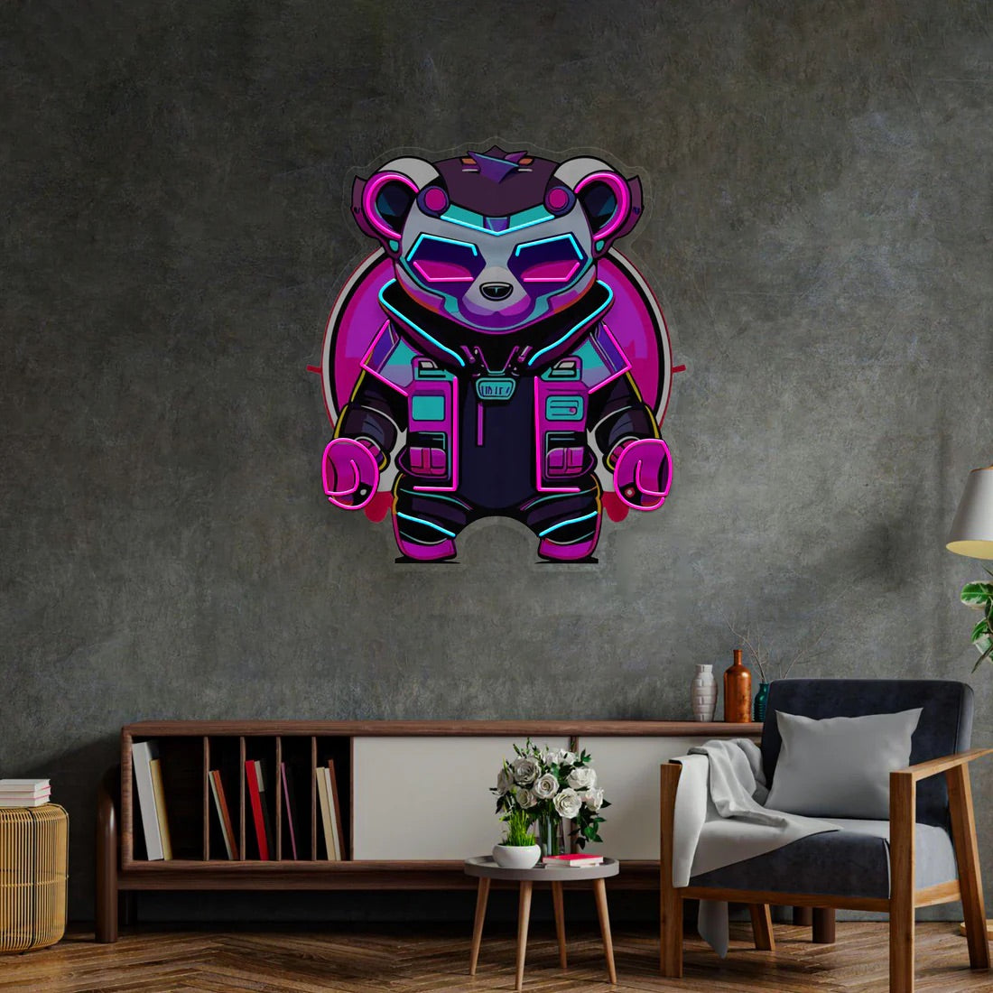 Cyberpunk Panda Pop Art