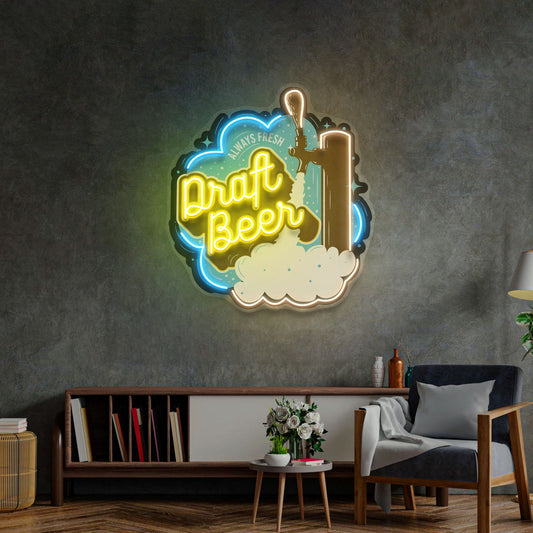 Draft Beer LED Neon Sign Light Pop Art      Write Review
