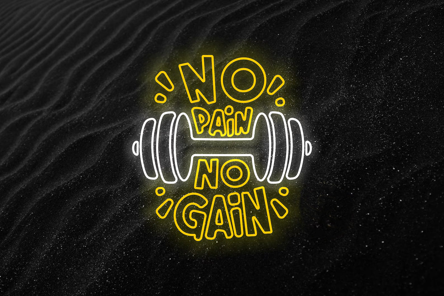 No Pain No gain with Dumbell neon Sign