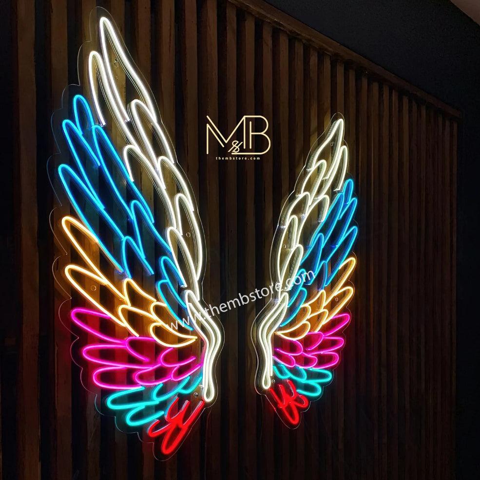 Neon Wings 48 x 48 inches