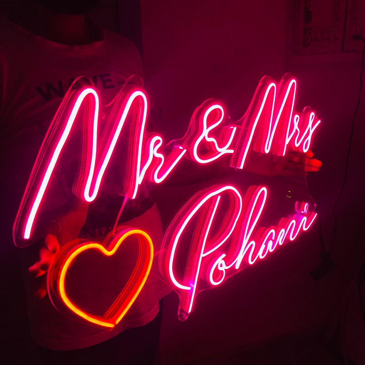 Mr & Mrs Couple Neon - Makkar & Brothers