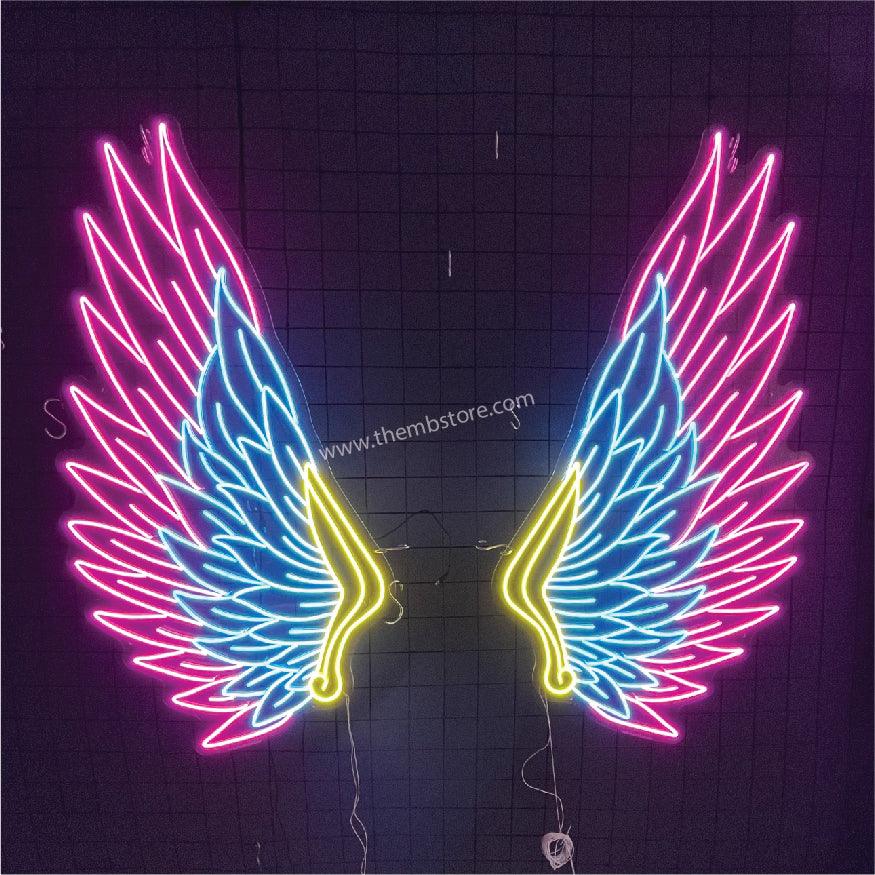 Designer Multicolor Detailed Neon Wings 60x48 Inches - Makkar & Brothers