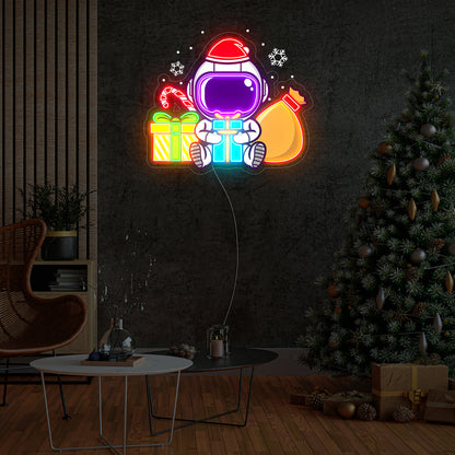 Astronaut Christmas Gifting Led Neon Acrylic Artwork