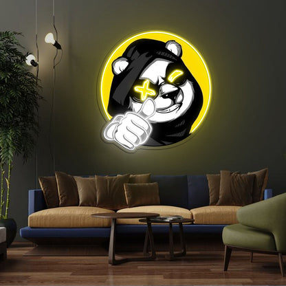 Cool Panda Neon Artwork