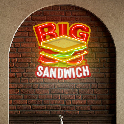 Custom  Sandwich Led Neon Sign Artwork Light