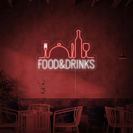 Food & Drinks Neon Sign - Makkar & Brothers