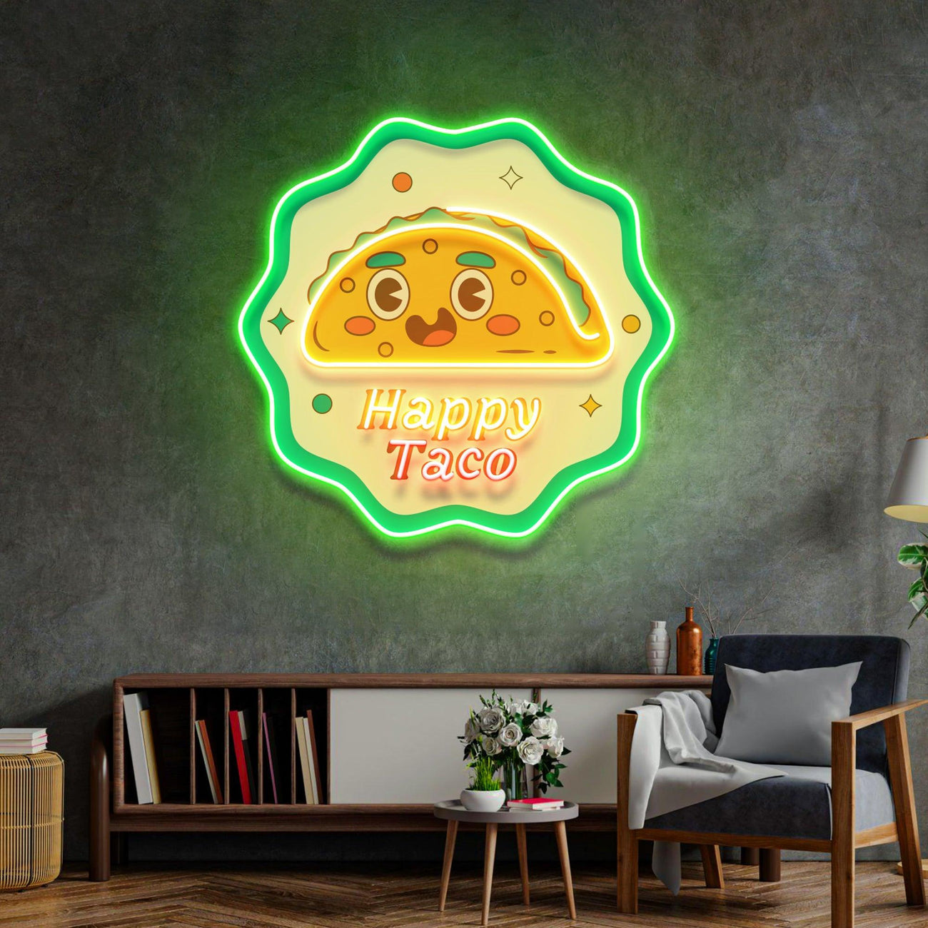 Happy Toco Led Neon Acrylic Artwork