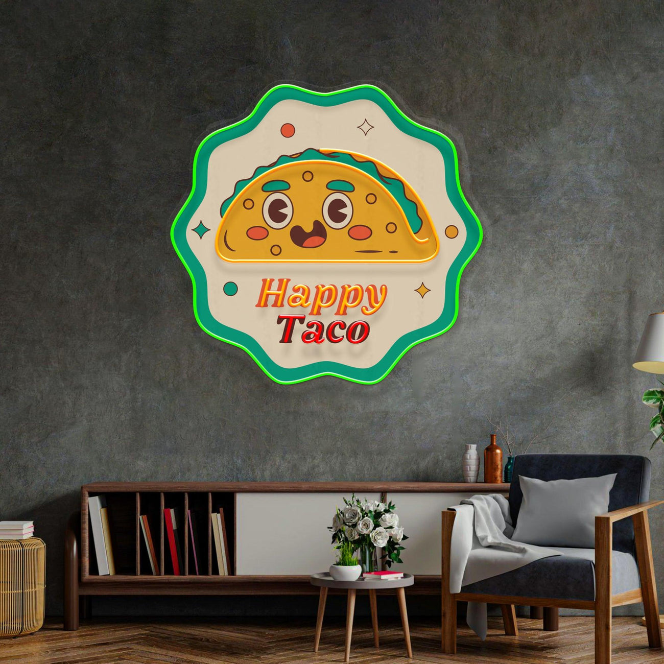 Happy Toco Led Neon Acrylic Artwork