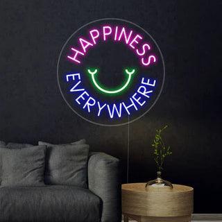 Happiness Everywhere Neon Sign