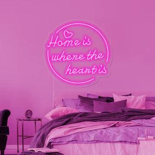 Home is where the heart is Neon Sign