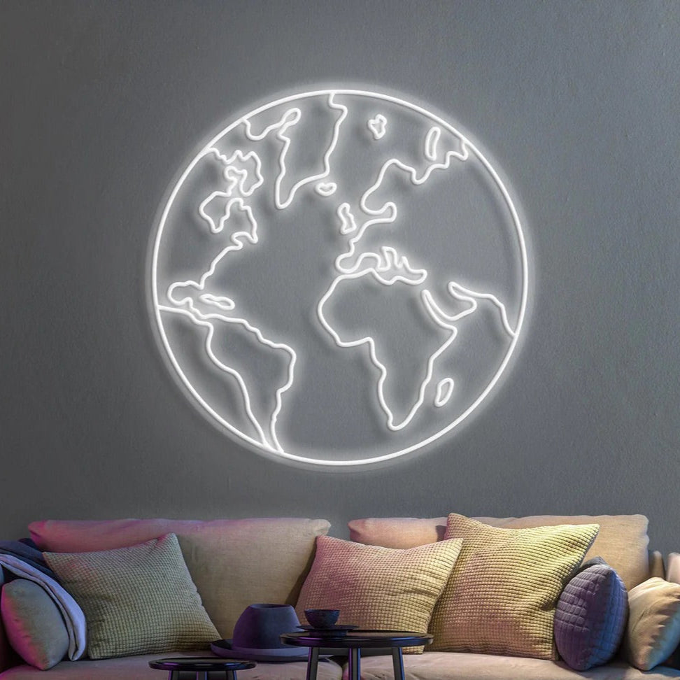Planet Earth Neon Sign