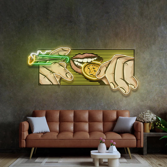 Bitcoin Led Sign Pop Art