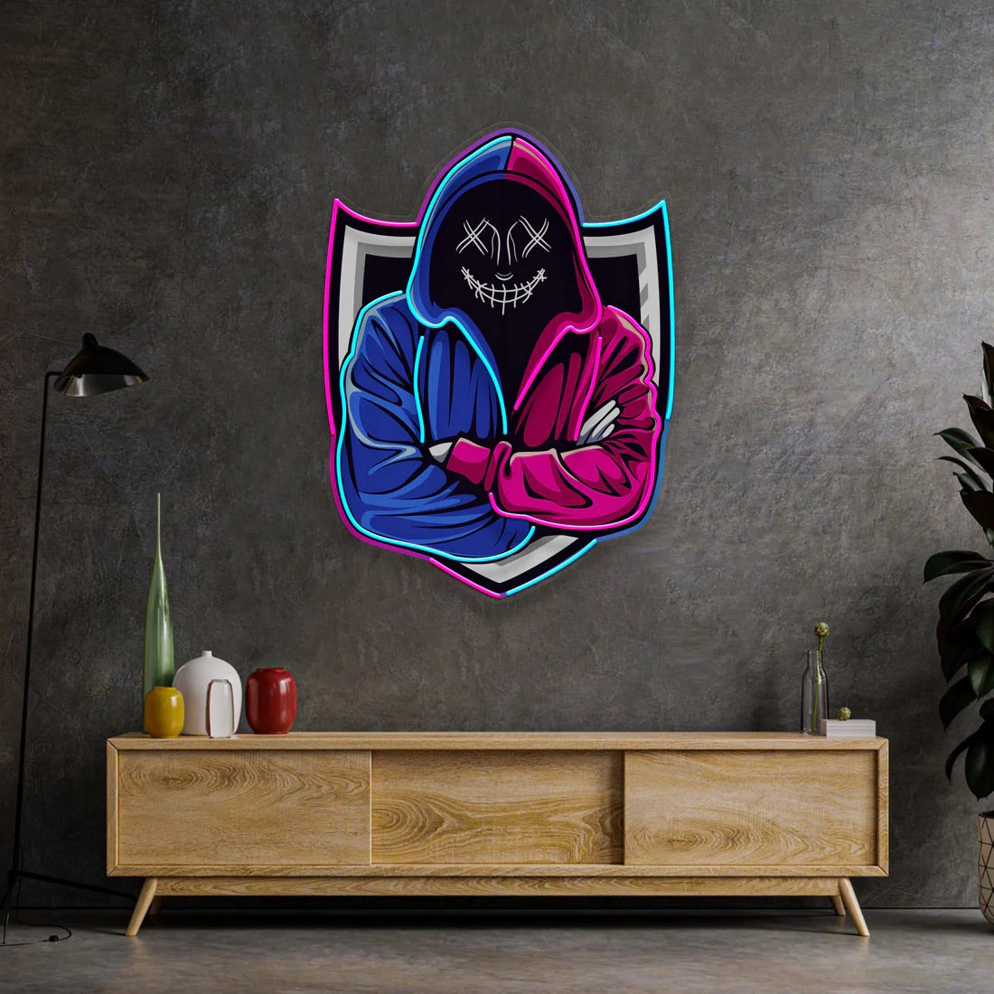 Hacker Macot Led Neon Sign Pop Art