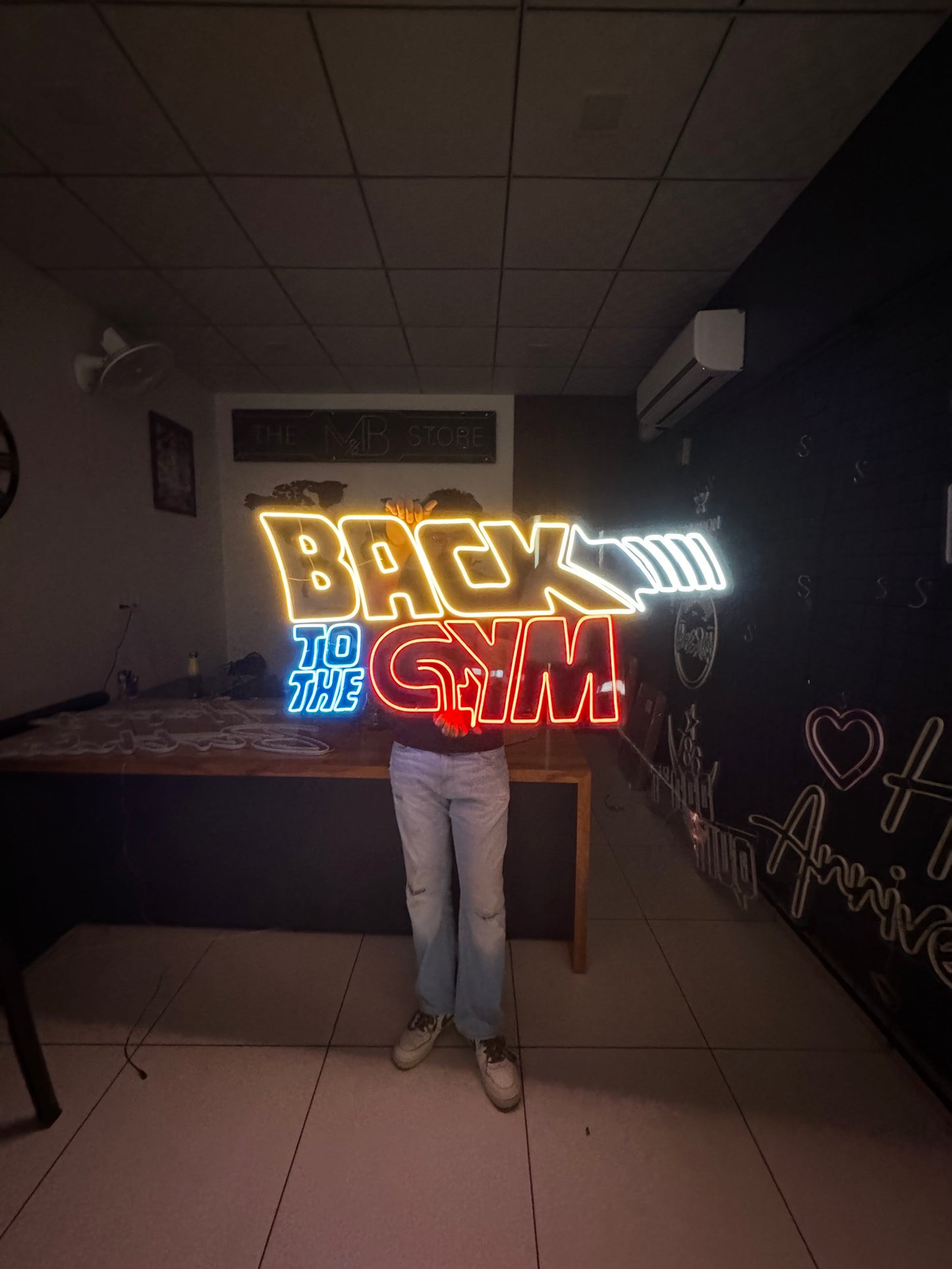 Back to the Gym Neon Sign