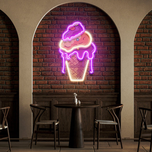 Icecream Cones Artwork Led Neon Sign Light