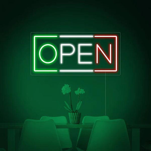 Open Neon Sign - Makkar & Brothers