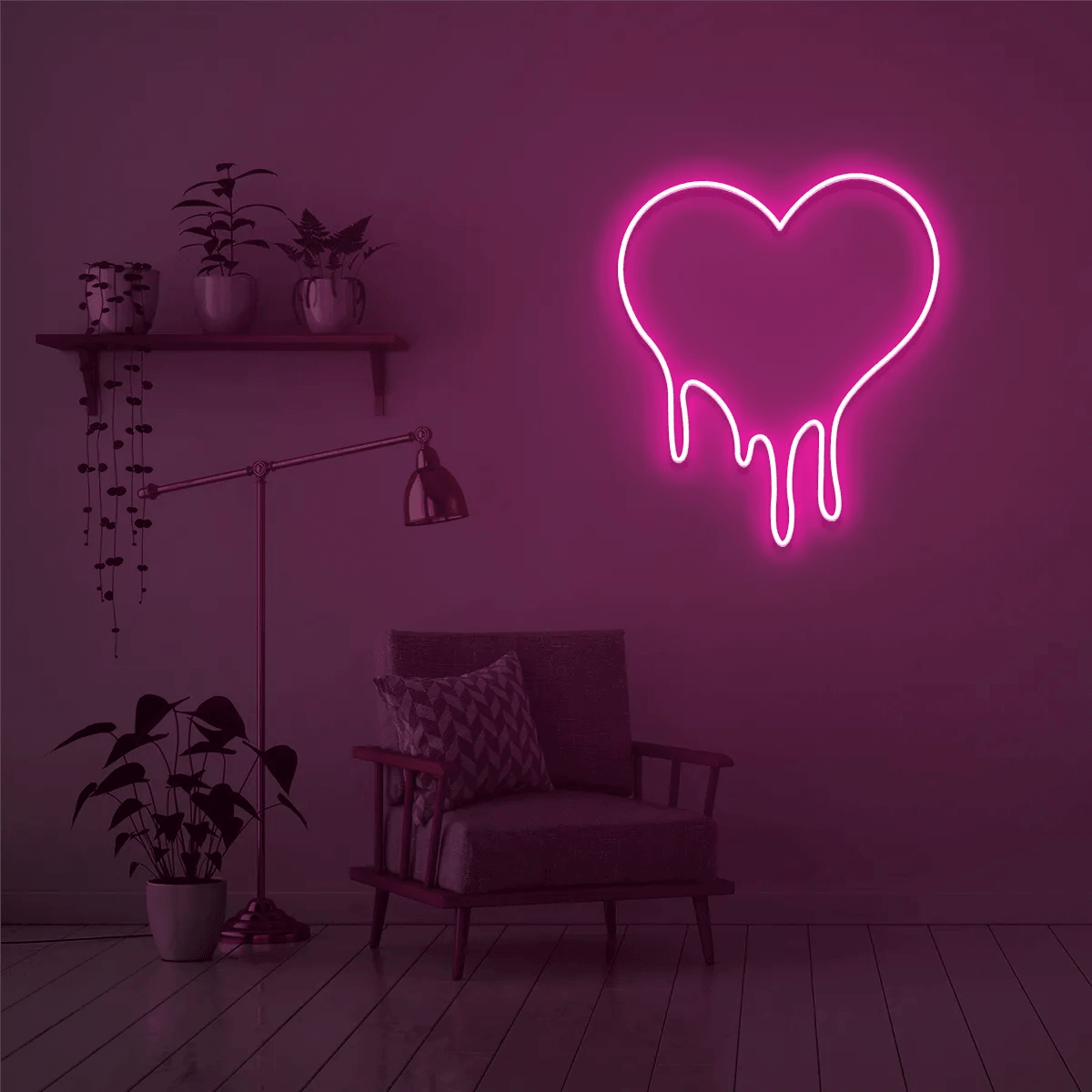 Melted Heart Neon