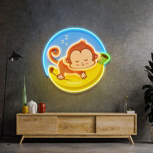 Sleeping Monkey Led Neon Acrylic Artwork      Write Review