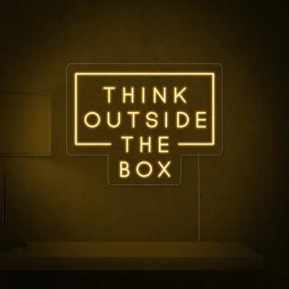 Think Outside The Box Neon Sign - Makkar & Brothers