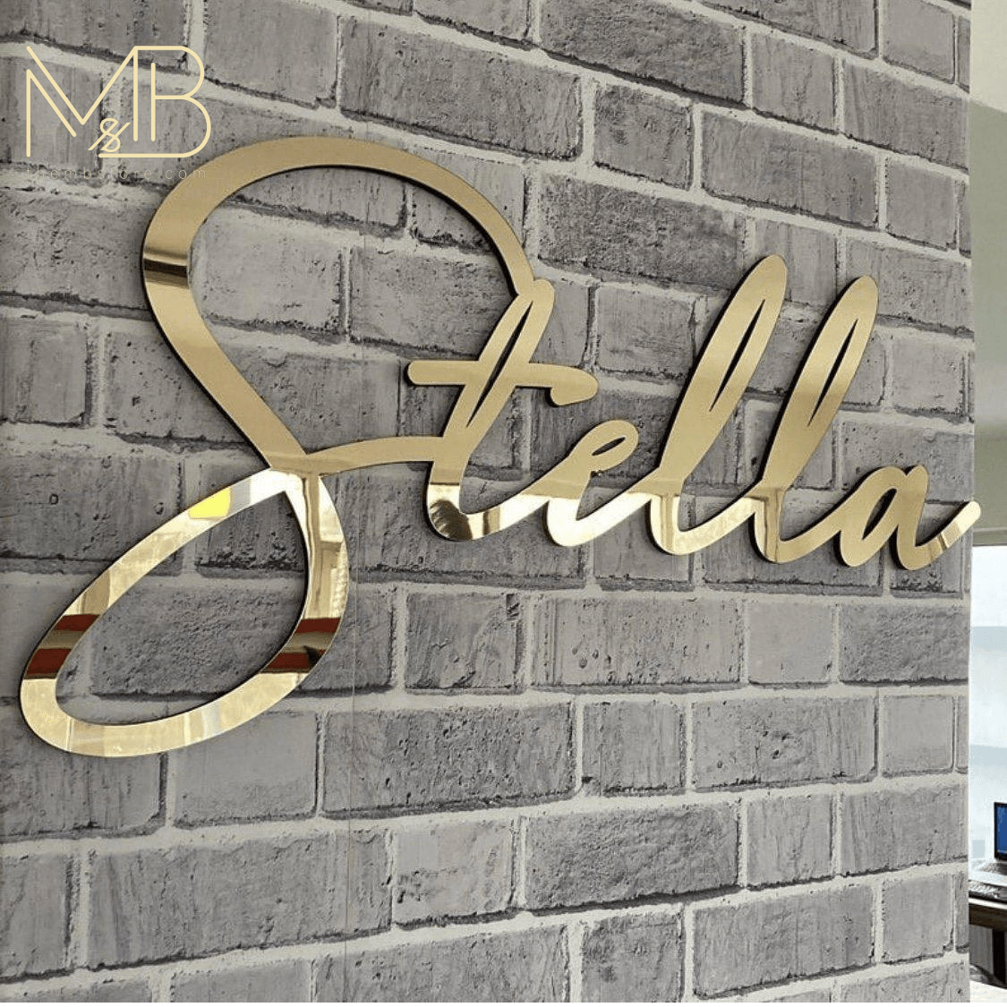 Golden name Sign