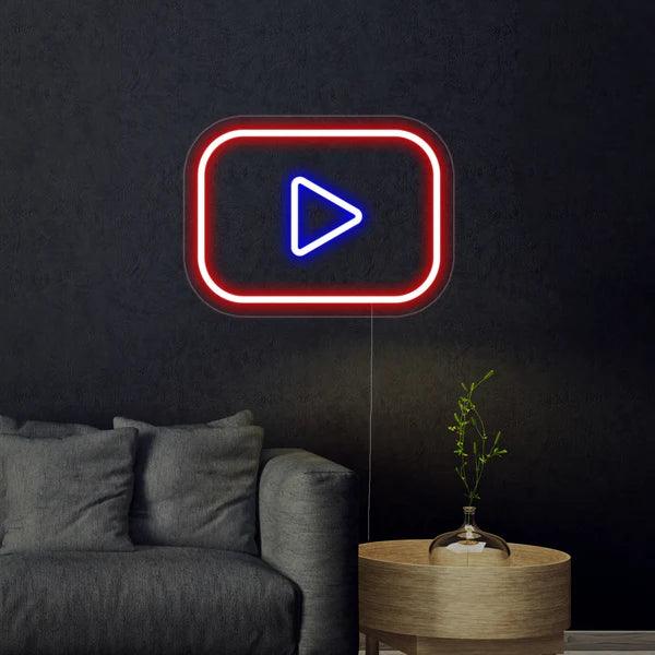 YouTube Neon Sign - Makkar & Brothers