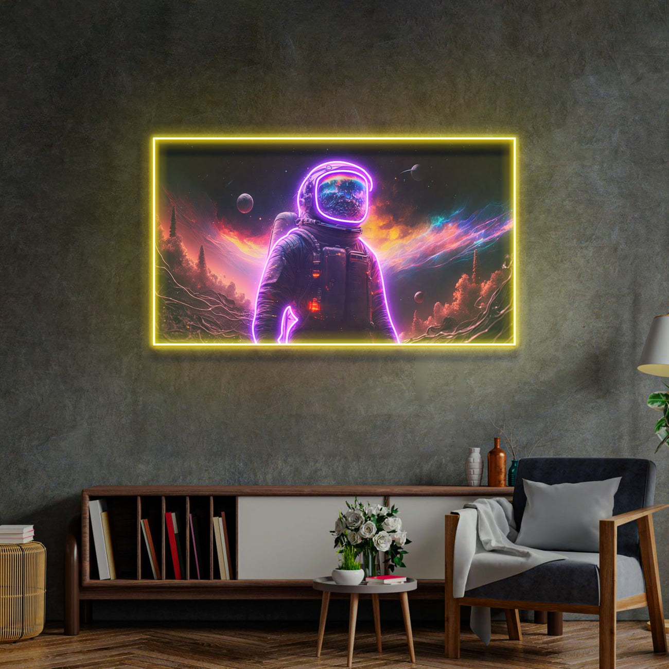 Astronaut in Space LED Neon Sign Light Pop Art