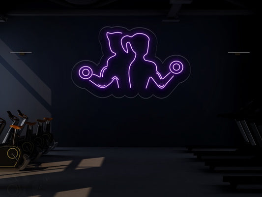 Couple at gym Neon sign