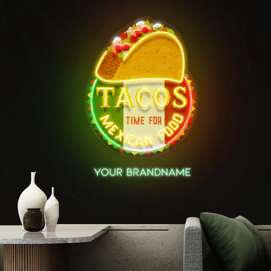 Custom Name Fast Food Of Tacos Mexican Food Led Neon Sign Light