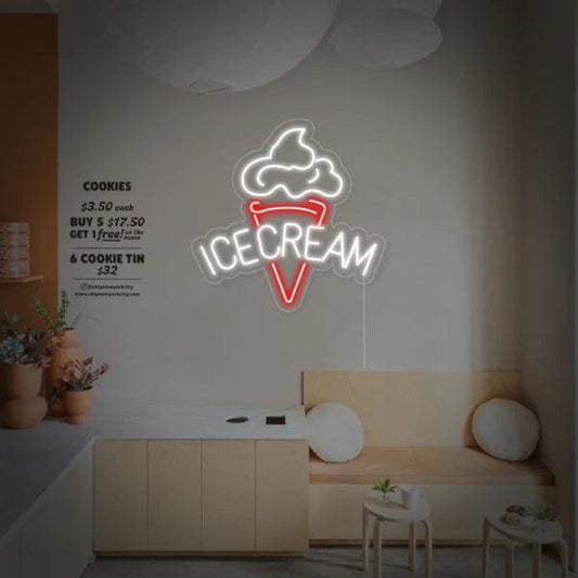 Ice Cream Neon Sign | Restaurant Neon Sign