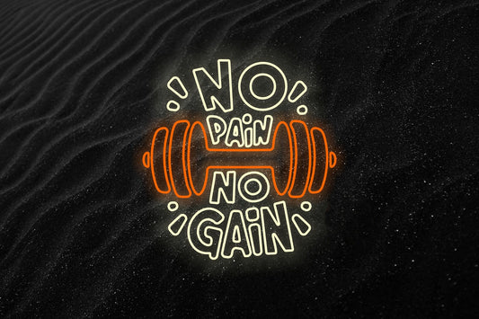 No Pain No gain with Dumbell neon Sign