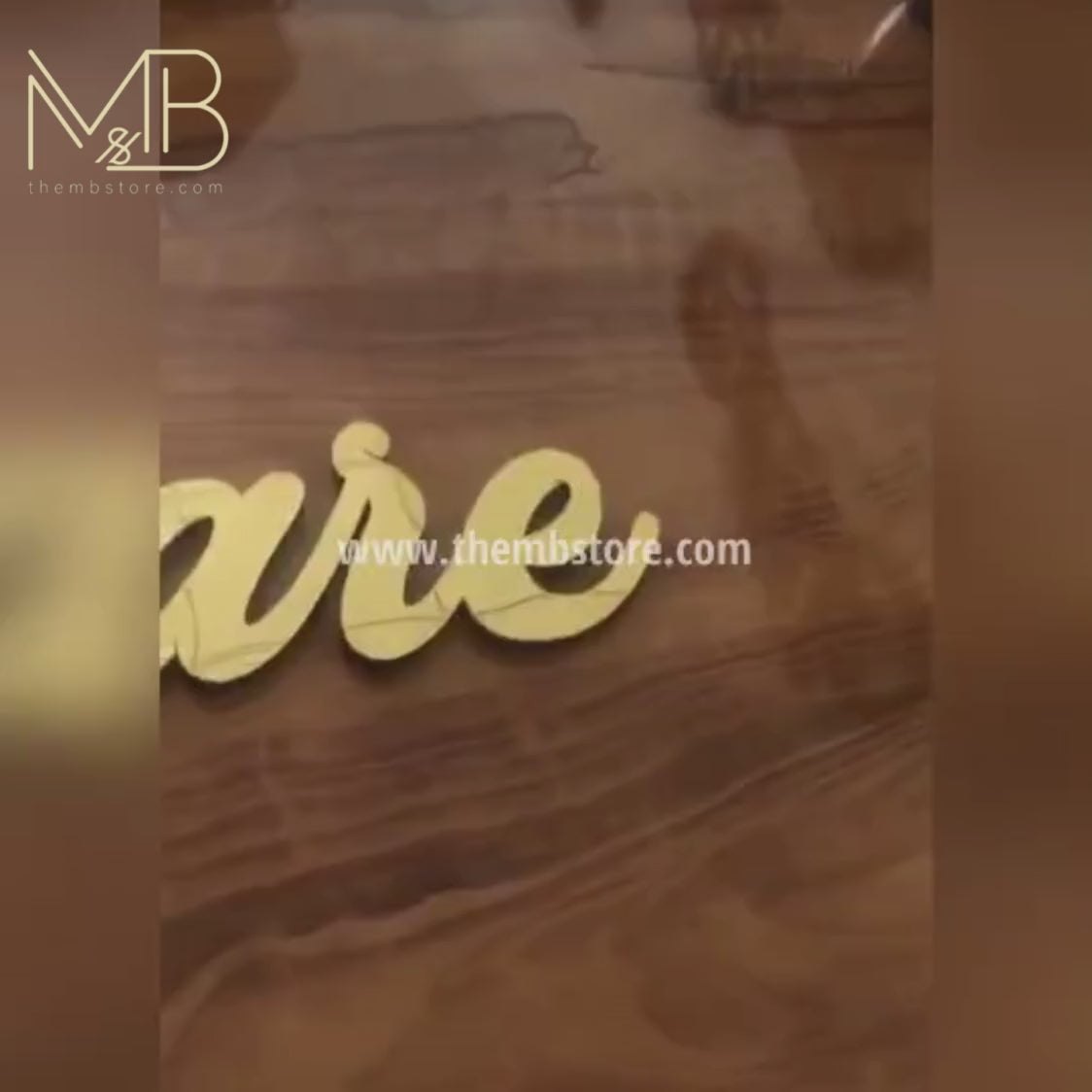Golden acrylic name Sign - Custom name sign