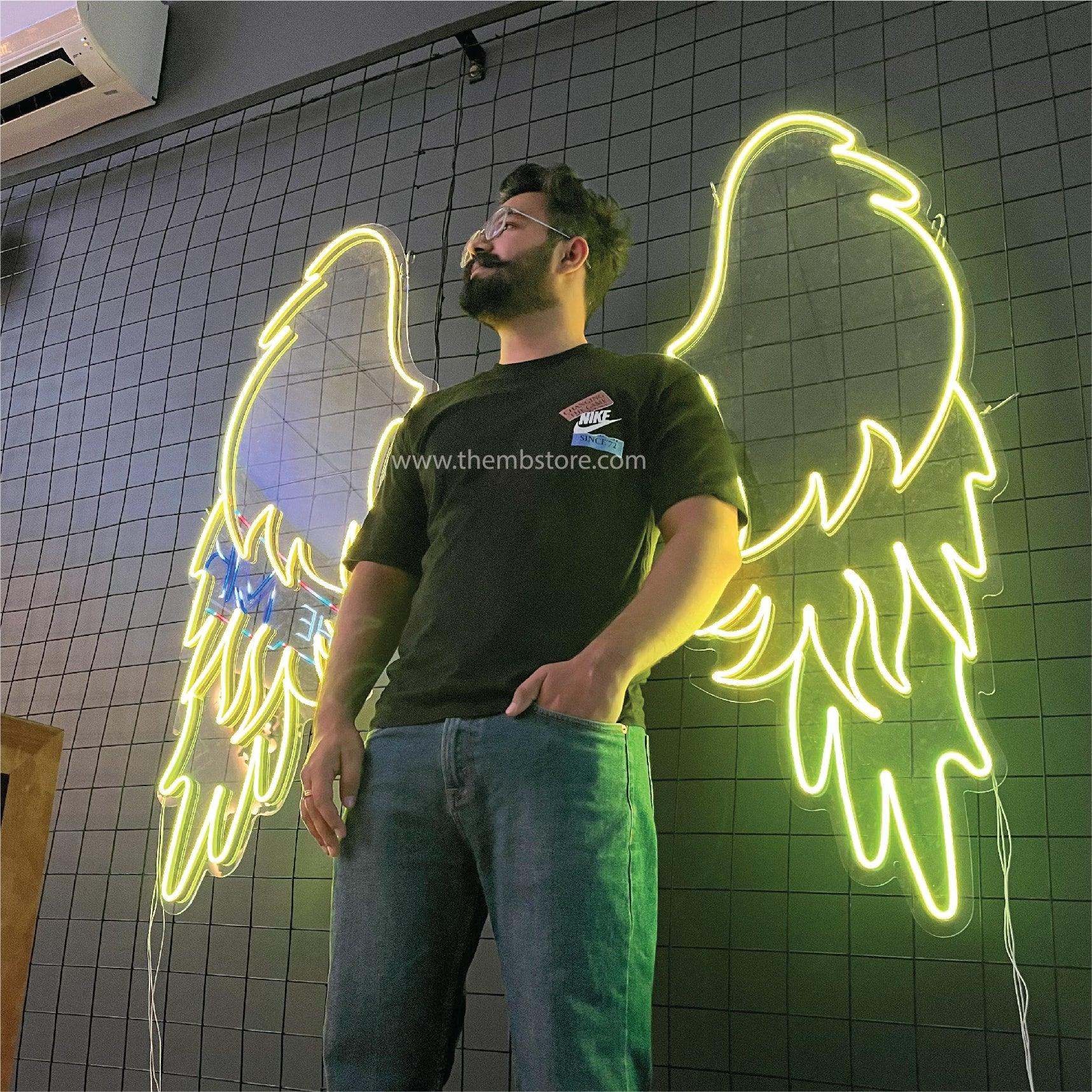 Angel Wings Neon Sign - Makkar & Brothers