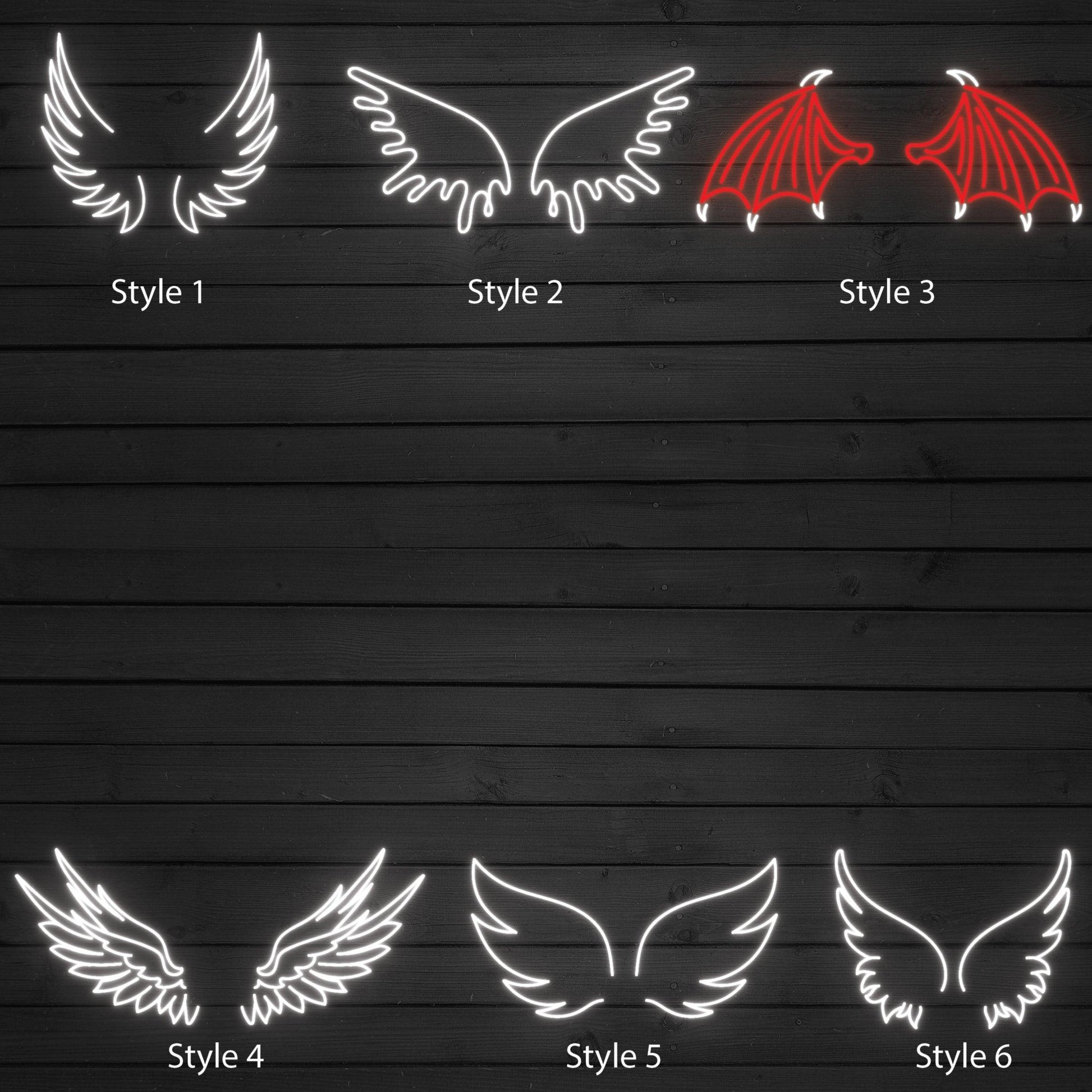Neon Name with wings - Makkar & Brothers