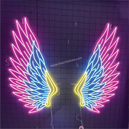 Designer Multicolor Detailed Neon Wings 60x48 Inches