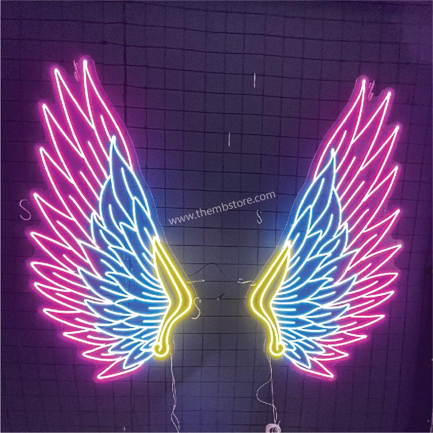Designer Multicolor Detailed Neon Wings 60x48 Inches - Makkar & Brothers