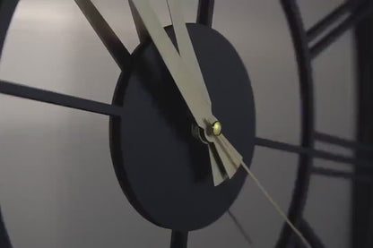 Silver Mirror Rail Clock