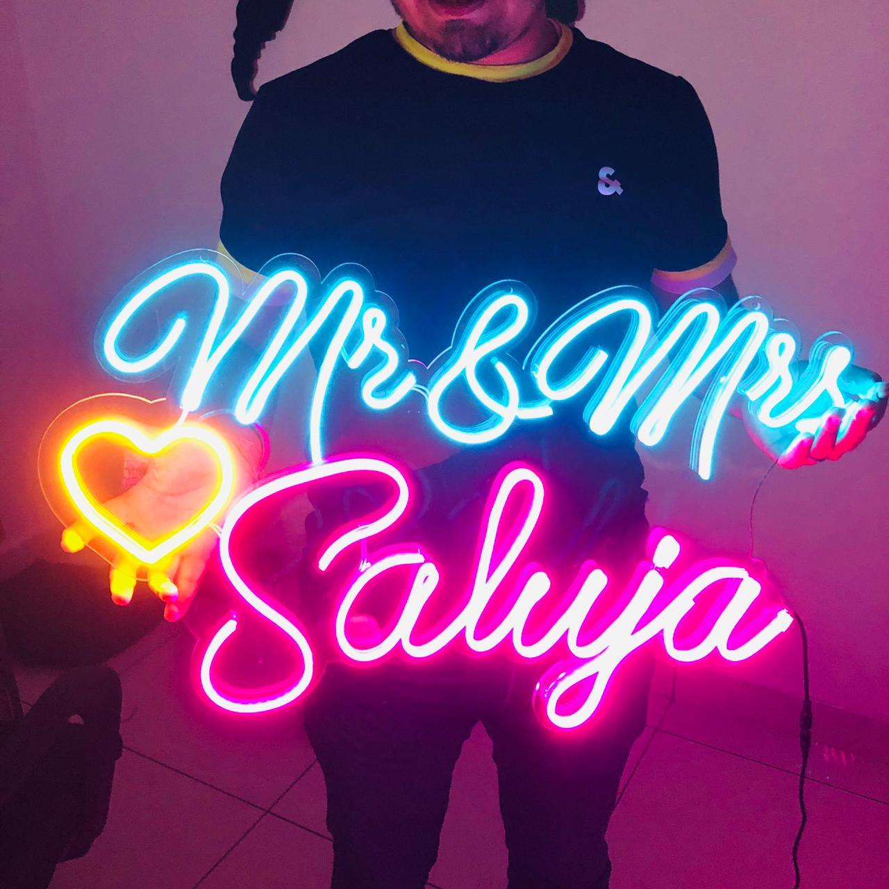 Mr & Mrs Couple Neon - Makkar & Brothers