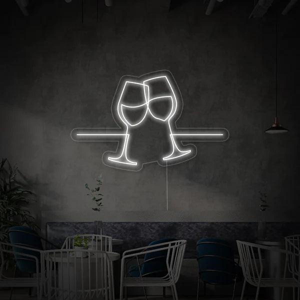 Wine Glass Neon Sign - Makkar & Brothers