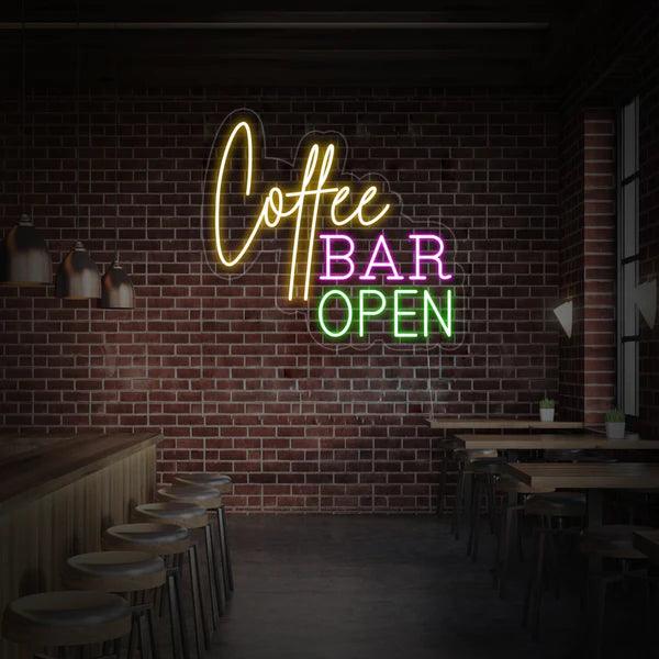 Coffee Bar Open Neon Sign | Coffee Neon