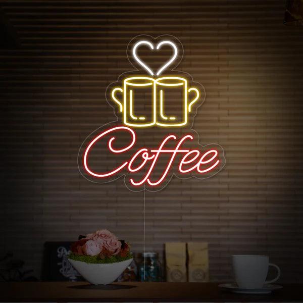 Coffee Lover Non Sign | Coffee Couple Neon Sign