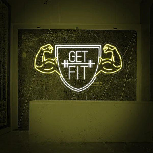 Get Fit Neon Sign | Gym Neon | Neon Lights For GYM